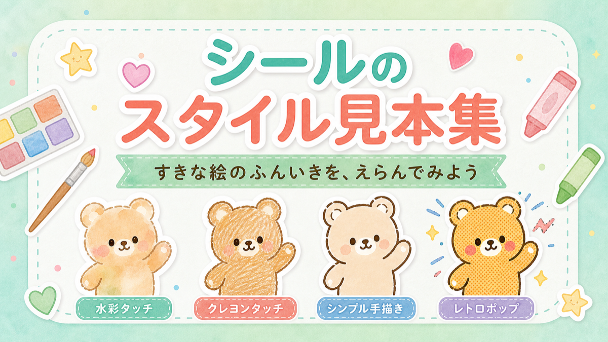シールのテイスト別プロンプトガイドのサムネイル